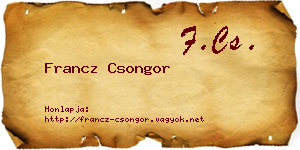 Francz Csongor névjegykártya